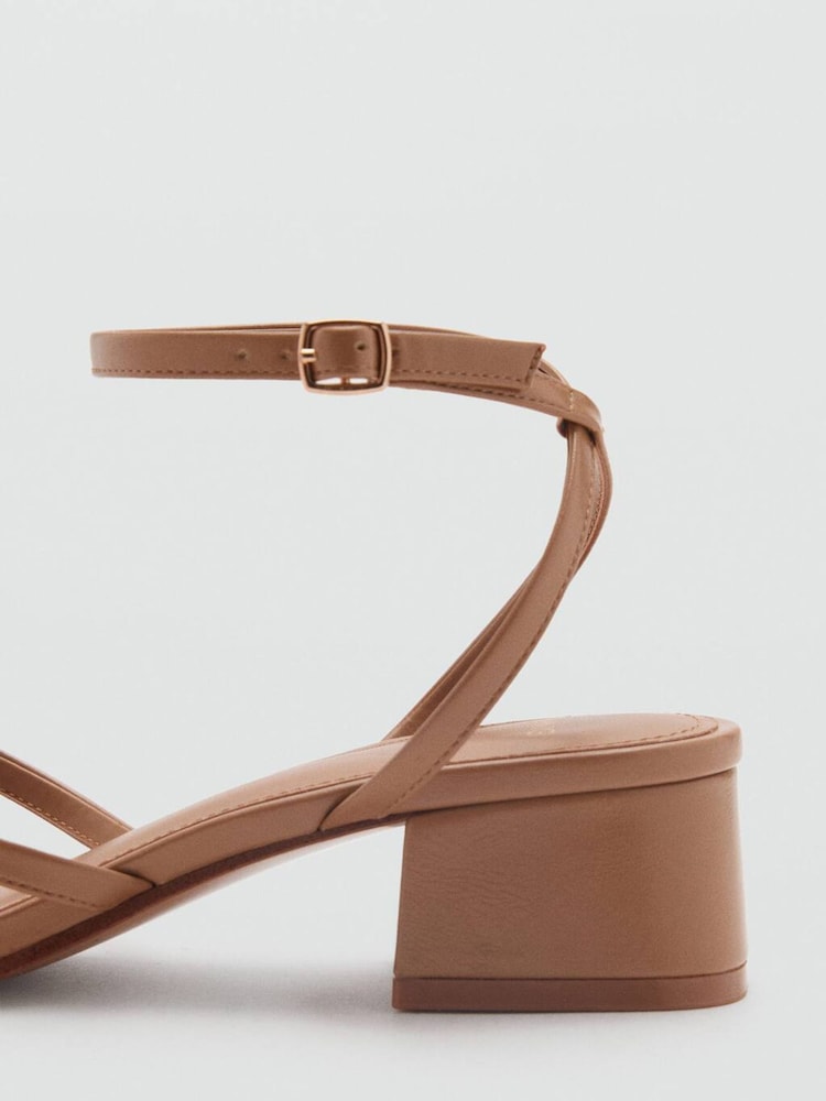 Mango Natural Strappy Heeled Sandals - Image 3 of 3