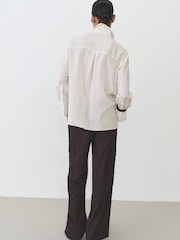 Mango Cream Long Sleeve Stripe Shirt - Image 2 of 7