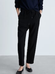 Mango Black Elasticated Waist Trousers - Image 1 of 6