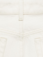 Mango Cream Wide Leg 100% Cotton Crop Jeans - Image 6 of 6