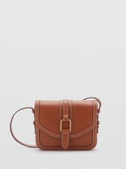 Mango Brown Buckle Shoulder Bag - Image 1 of 3