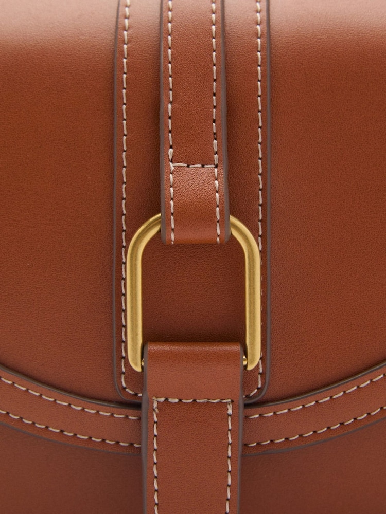 Mango Brown Buckle Shoulder Bag - Image 3 of 3