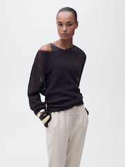 Mango Beige Elasticated Waist Trousers - Image 4 of 6