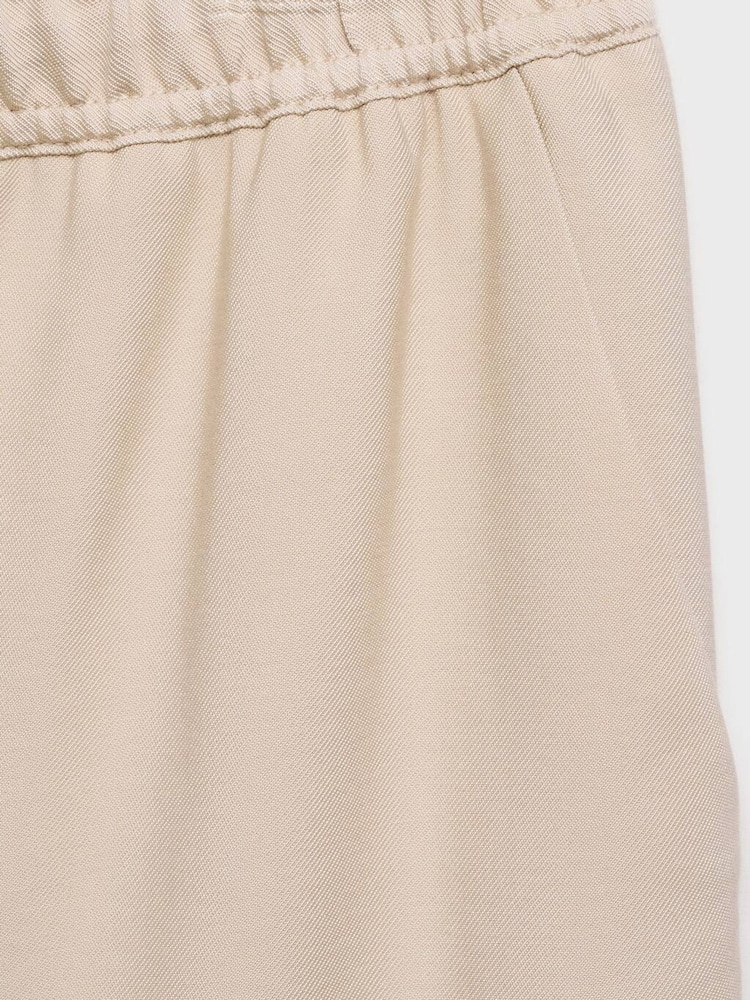 Mango Beige Elasticated Waist Trousers - Image 6 of 6