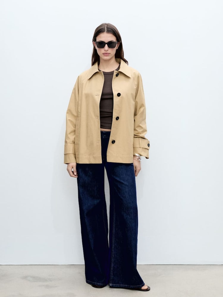 Mango Cream 100% Cotton Buttoned Parka - Image 1 of 7 Mango Cream 100% Cotton Buttoned Parka - Image 1 of 7