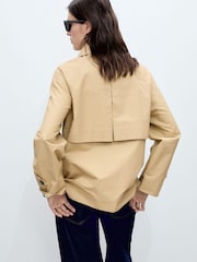 Mango Cream 100% Cotton Buttoned Parka - Image 2 of 7