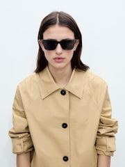 Mango Cream 100% Cotton Buttoned Parka - Image 4 of 7