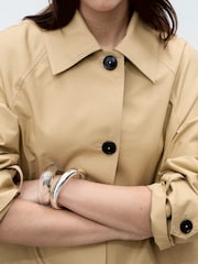 Mango Cream 100% Cotton Buttoned Parka - Image 5 of 7