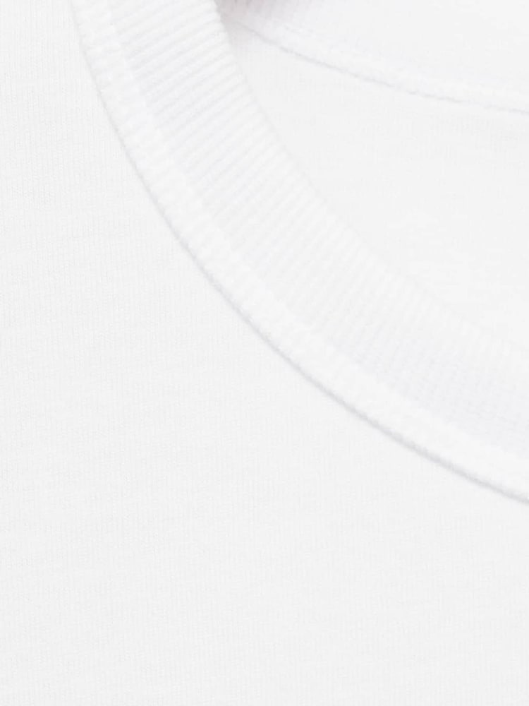 Mango White Short-Sleeved Cotton Tank Top - Image 6 of 6