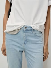 Mango Blue Comfort High Rise Jeans - Image 4 of 7