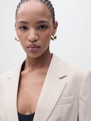 Mango Cream Structured Suit Jacket - Image 5 of 7