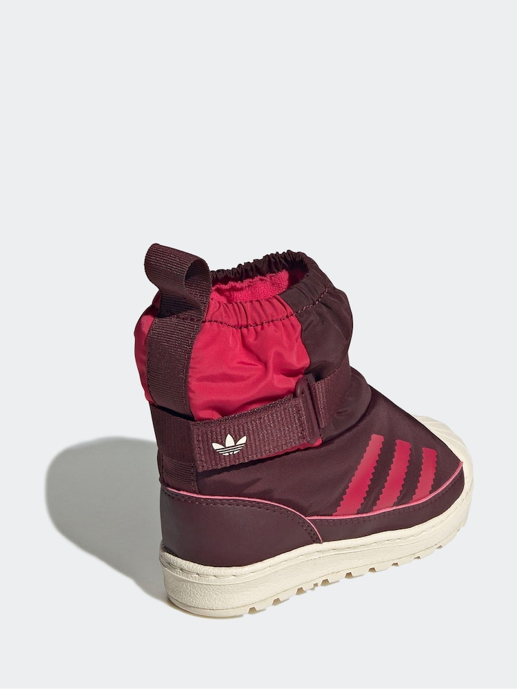 adidas Originals Snow Boots 'Superstar 360' Boy Brown Logo Print Size 9K adidas Originals Snow Boots 'Superstar 360' Boy Brown Logo Print Size 9K