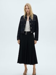 Mango Blue Denim Jacket - Image 1 of 6