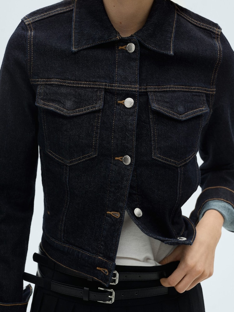 Mango Blue Denim Jacket - Image 4 of 6