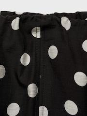 Mango Black Bardot Off Shoulder Polka Dot Occasion Midi Dress - Image 6 of 6