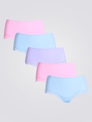 Boux Avenue Blue Kaylee Lace Knickers 5 Pack - Image 1 of 5