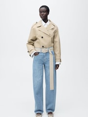 Mango Blue High Rise Balloon Jeans - Image 1 of 8