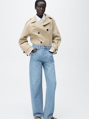 Mango Blue High Rise Balloon Jeans - Image 2 of 8
