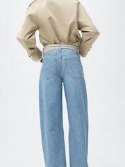 Mango Blue High Rise Balloon Jeans - Image 4 of 8