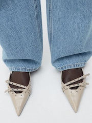 Mango Blue High Rise Balloon Jeans - Image 5 of 8