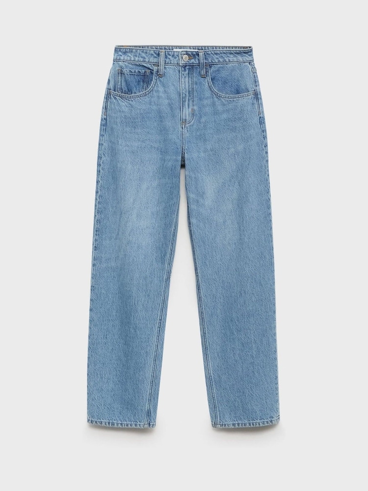 Mango Blue High Rise Balloon Jeans - Image 6 of 8