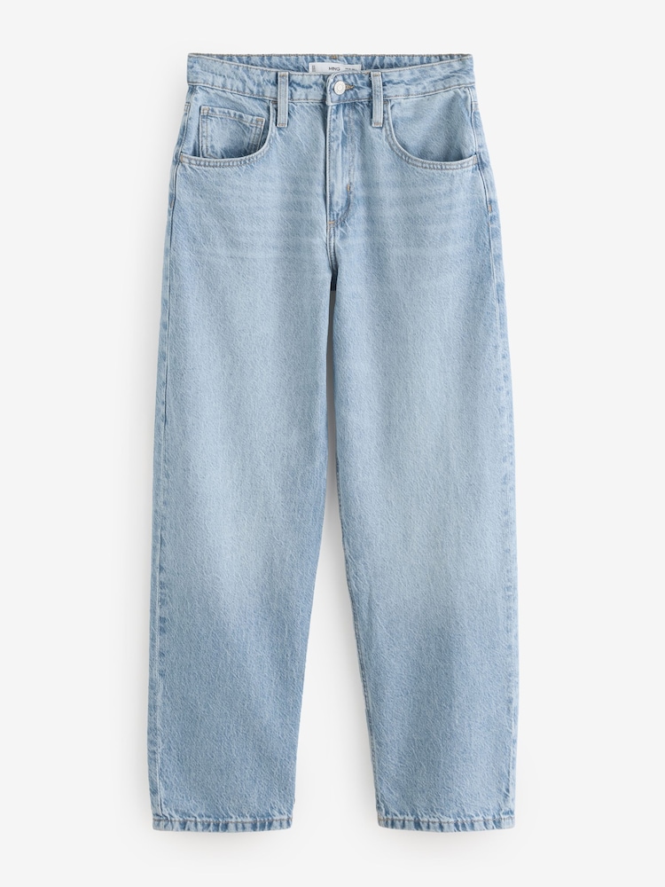 Mango Blue High Rise Balloon Jeans - Image 7 of 8