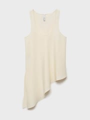 Mango Cream Sleeveless Asymmetric Top - Image 5 of 6