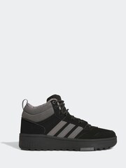 adidas Black Hoops 4.0 Mid Lace Kids Trainers - Image 1 of 9