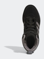 adidas Black Hoops 4.0 Mid Lace Kids Trainers - Image 6 of 9