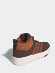 adidas Brown Hoops 4.0 Mid Lace Kids Trainers - Image 4 of 9