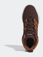 adidas Brown Hoops 4.0 Mid Lace Kids Trainers - Image 6 of 9