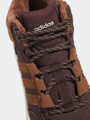 adidas Brown Hoops 4.0 Mid Lace Kids Trainers - Image 8 of 9