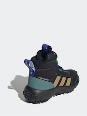 adidas Black Fortatrail Boa Cosy Fleece Lining Mid Kids Boots - Image 2 of 11
