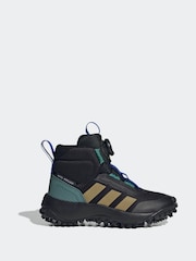 adidas Black Fortatrail Boa Cosy Fleece Lining Mid Kids Boots - Image 3 of 11