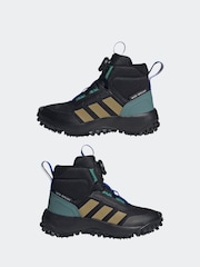 adidas Black Fortatrail Boa Cosy Fleece Lining Mid Kids Boots - Image 6 of 11