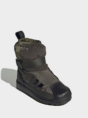 adidas Originals Green Superstar 360 Winterized Kids Boot - Image 1 of 10