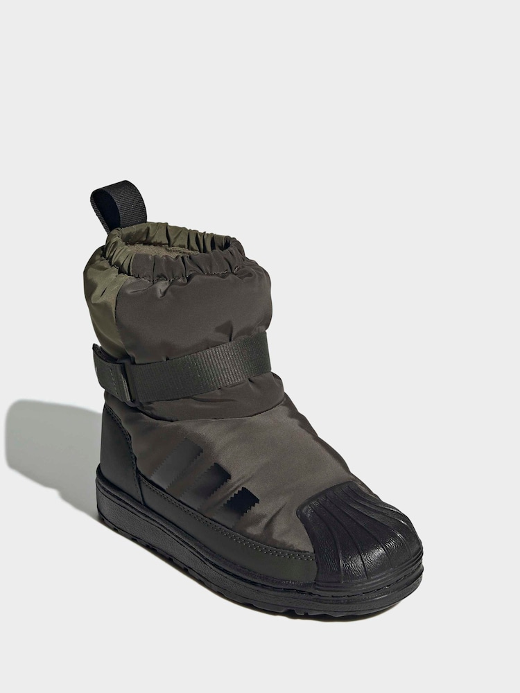 adidas Originals Green Superstar 360 Winterized Kids Boot - Image 1 of 10 adidas Originals Green Superstar 360 Winterized Kids Boot - Image 1 of 10