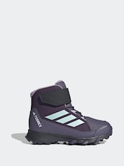 adidas Purple Terrex Snow CF CLIMAWARM Cosy Winter Kids Boots - Image 1 of 9