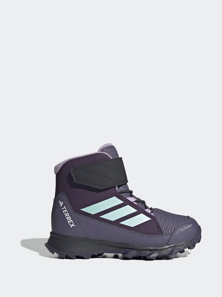 adidas Purple Terrex Snow CF CLIMAWARM Cosy Winter Kids Boots - Image 1 of 9