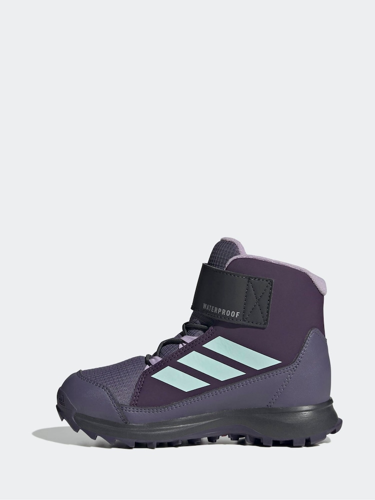 adidas Purple Terrex Snow CF CLIMAWARM Cosy Winter Kids Boots - Image 2 of 9 adidas Purple Terrex Snow CF CLIMAWARM Cosy Winter Kids Boots - Image 2 of 9