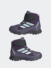 adidas Purple Terrex Snow CF CLIMAWARM Cosy Winter Kids Boots - Image 7 of 9