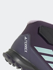 adidas Purple Terrex Snow CF CLIMAWARM Cosy Winter Kids Boots - Image 9 of 9