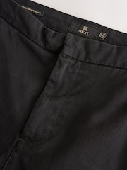 Black Regular Tapered Fit Soft Touch Brushed Trousers - Image 8 of 9