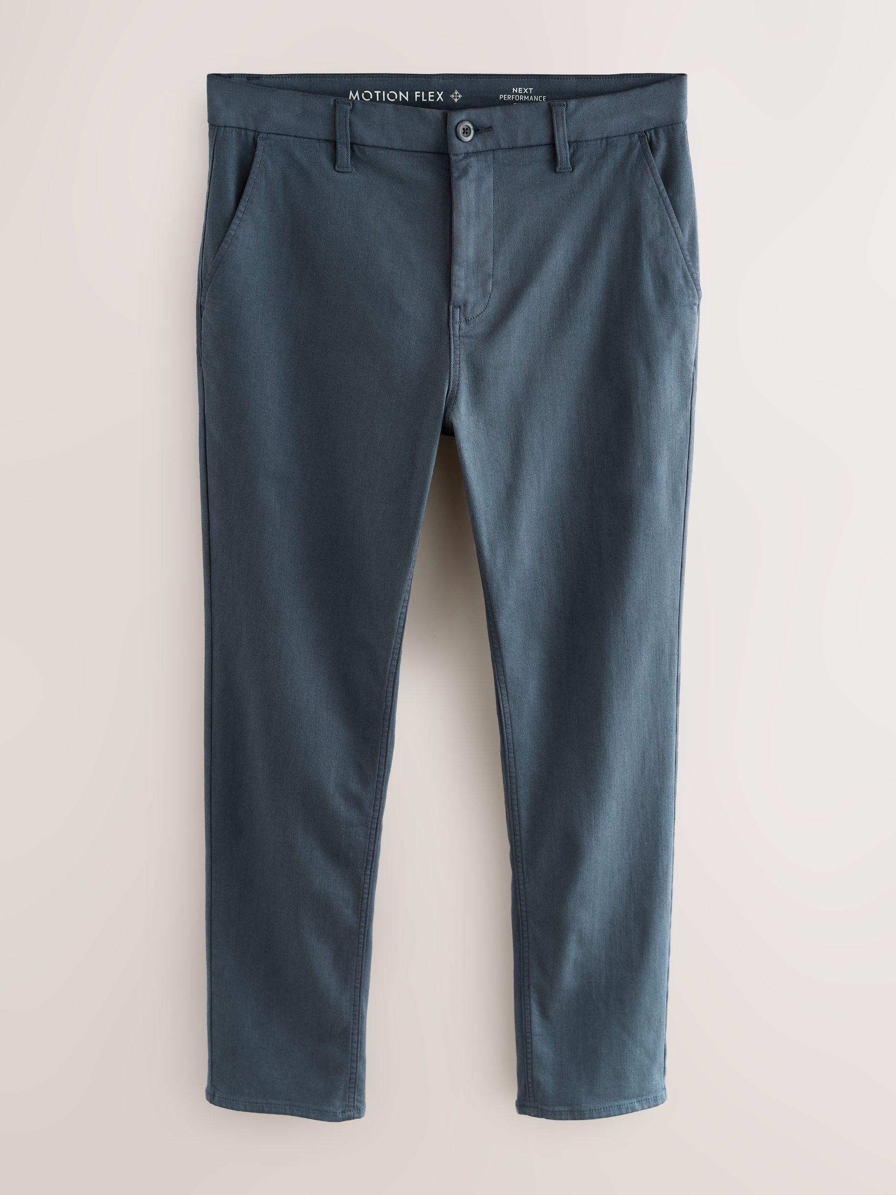 Buy Blue Straight Fit Motionflex Chino Trousers from Next USA
