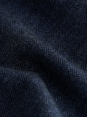 Azul marino - Single Pleated Herringbone Trousers - Imagen 9 de 11