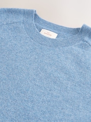Blue Regular Fit Signature 100% Cashmere Crew Neck Jumper - Image 7 of 8