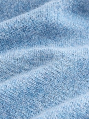 Blue Regular Fit Signature 100% Cashmere Crew Neck Jumper - Image 8 of 8