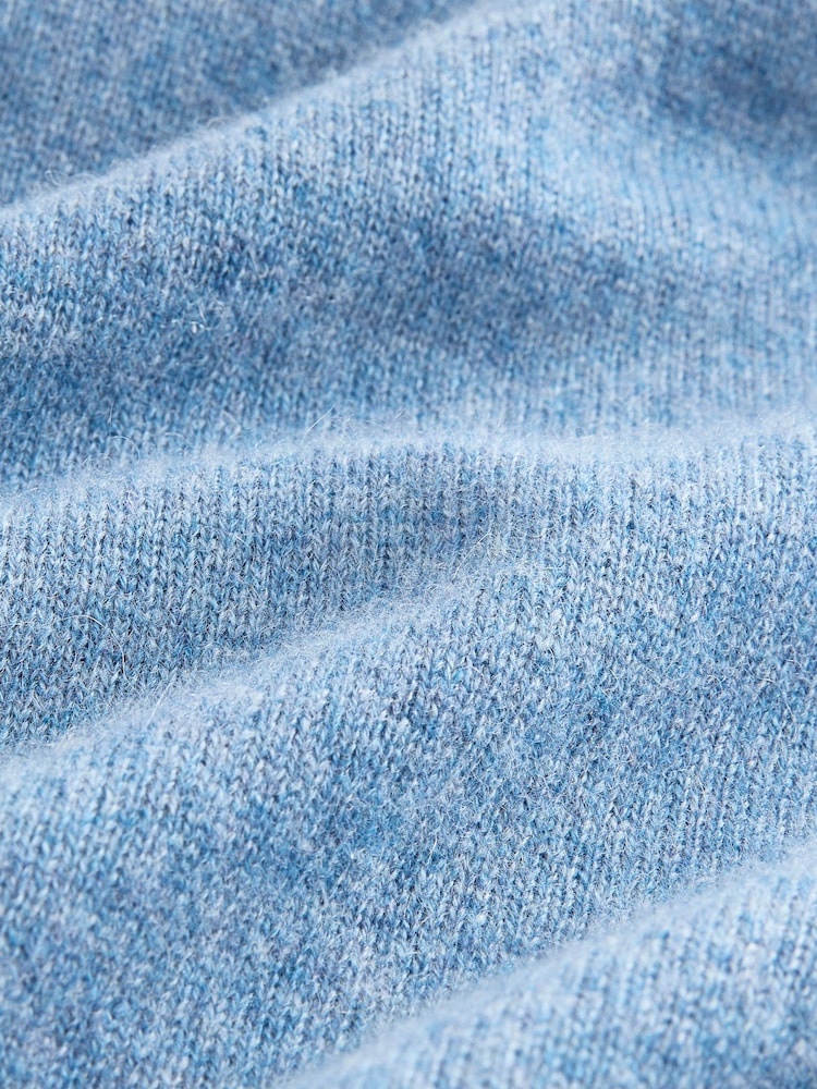 Blue Regular Fit Signature 100% Cashmere Crew Neck Jumper - Image 8 of 8