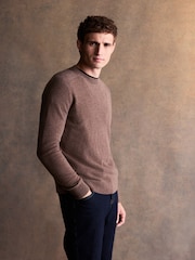 Neutral Regular Fit Signature 100% Cashmere Crew Neck Jumper - Image 1 of 4