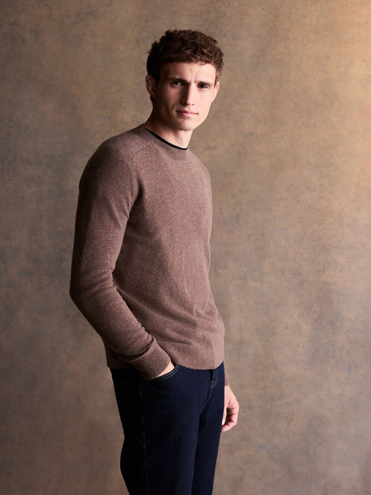 Neutral Regular Fit Signature 100% Cashmere Crew Neck Jumper - Image 1 of 4